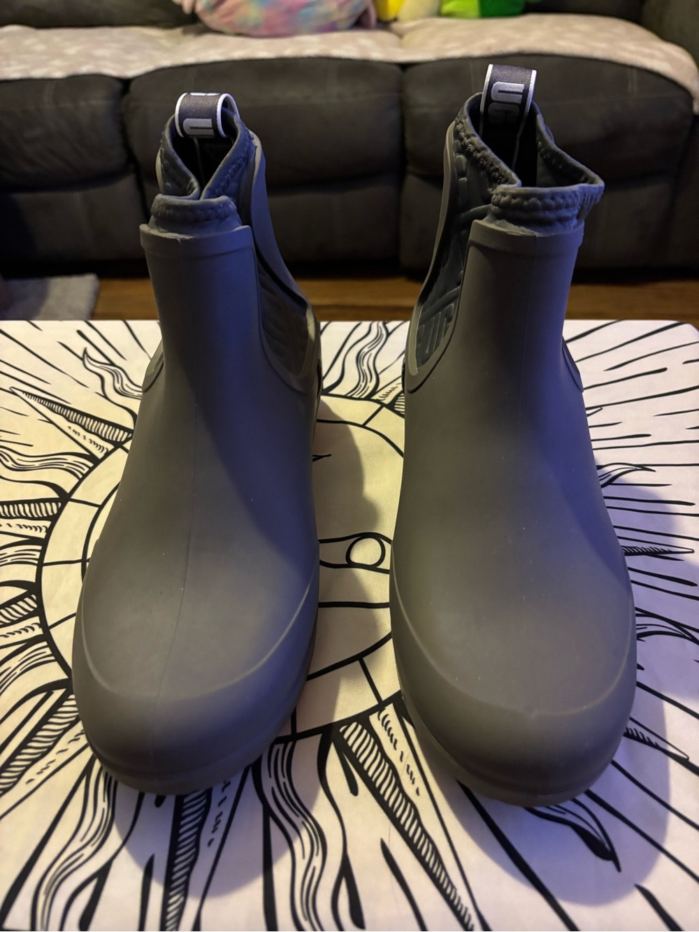 UGG Men’s Gray Waterproof Chelsea Rain Boots